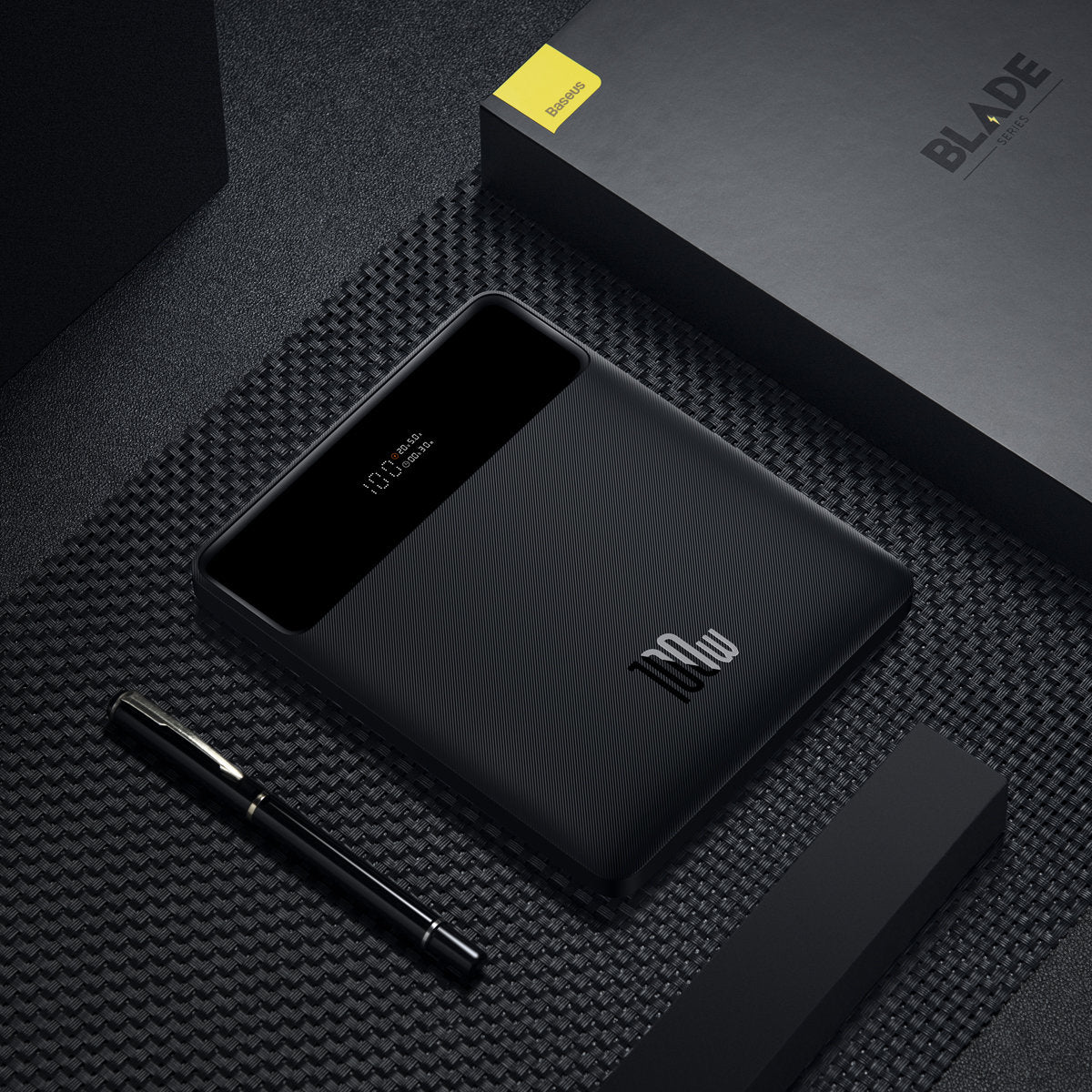Externe Batterij Baseus Blade Ultrathin, 20000mAh, 100W, QC + PD, 2 x USB-A - 2 x USB-C, Zwart PPBL000201