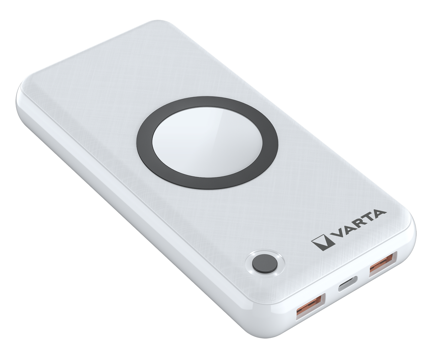 Draadloze Externe Batterij Varta Energy, 20000mAh, 18W, QC + PD + FQI, 1 x QI - 1 x USB-C - 2 x USB-A, Wit