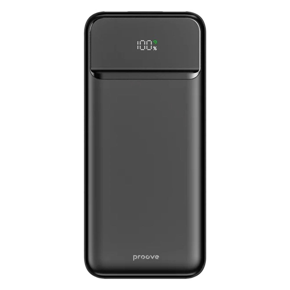 Externe Batterij Proove Illuminator 2, 10000mAh, 22.5W, QC + PD, 2 x USB-A - 1 x USB-C, Zwart PBIP10212201