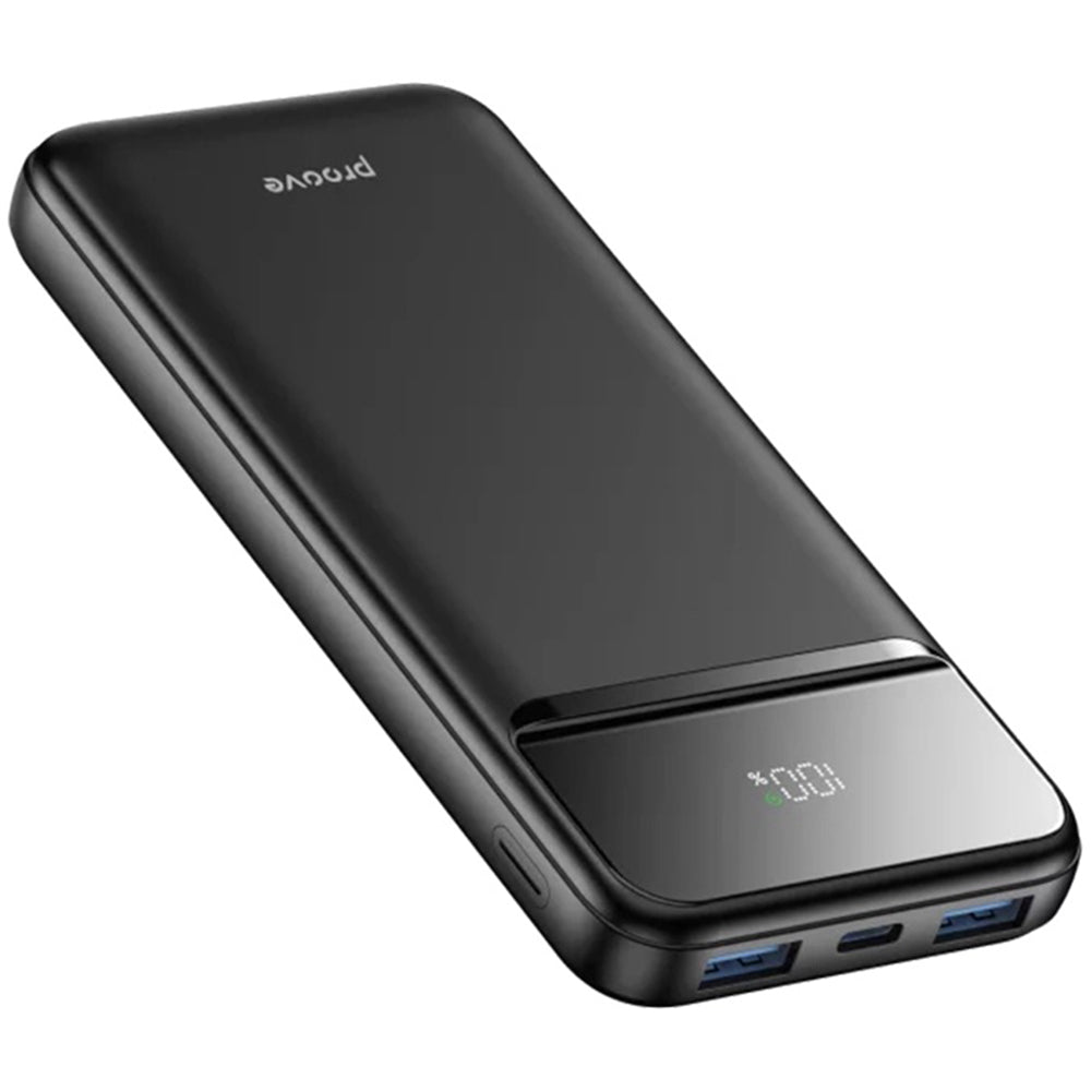 Externe Batterij Proove Illuminator 2, 10000mAh, 22.5W, QC + PD, 2 x USB-A - 1 x USB-C, Zwart PBIP10212201