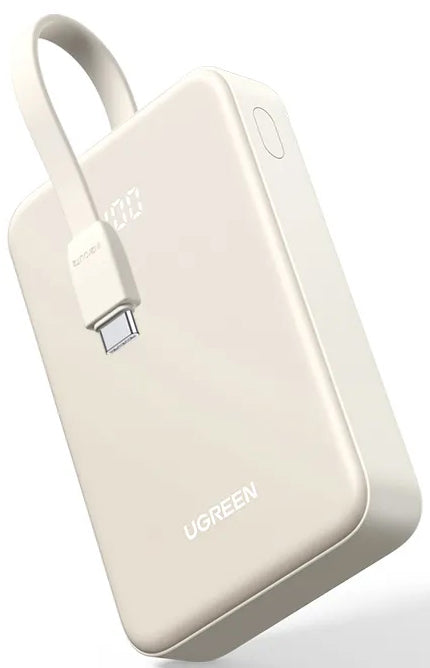 Externe Batterij UGREEN PB521, 20000mAh, 30W, QC + PD, 1 x USB-A - 2 x USB-C, Wit