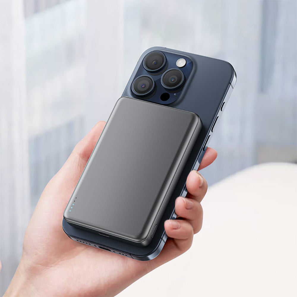 Draadloze Externe Batterij Acefast M12, 10000mAh, 20W, PD + FQI, 1 x QI - 1 x USB-C, Zwart