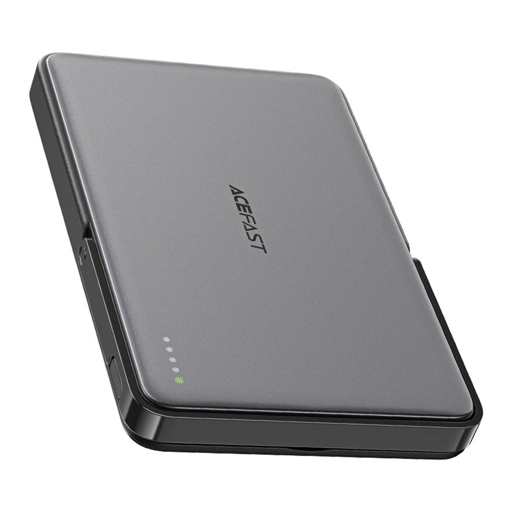 Draadloze Externe Batterij Acefast M16, 5000mAh, 18W, PD + FQI, 1 x QI - 1 x USB-C, Zwart