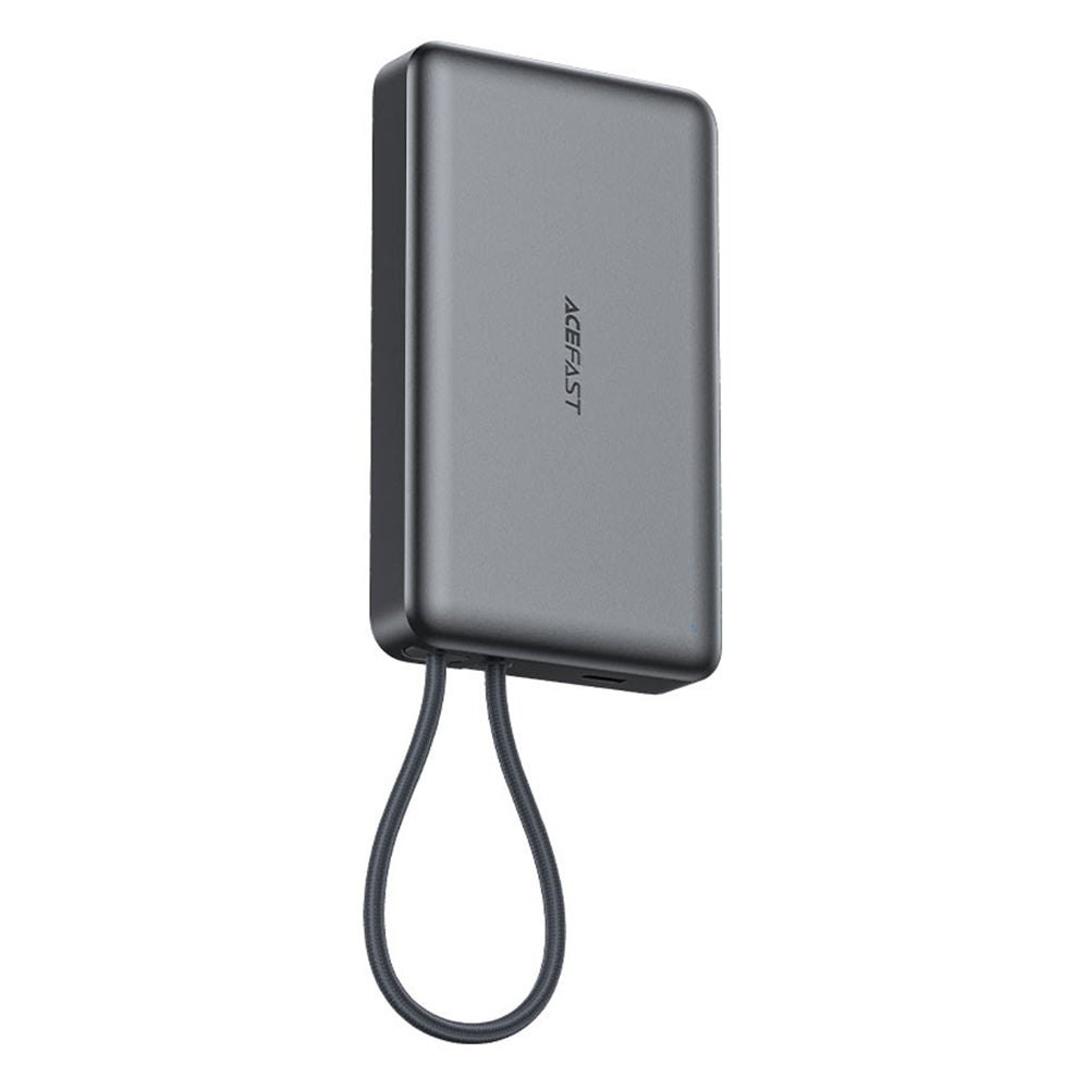 Draadloze Externe Batterij Acefast M18, 10000mAh, 22.5W, PD + FQI, 1 x QI - 2 x USB-C, Zwart
