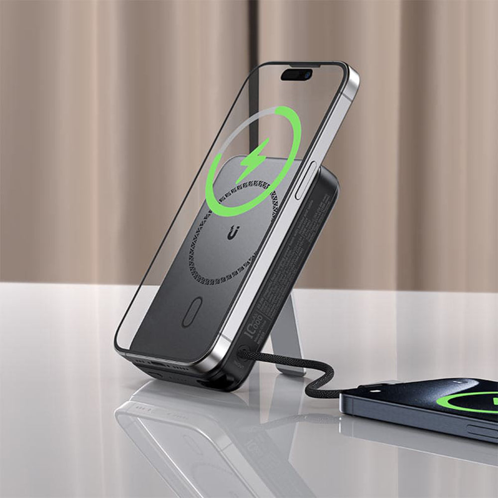 Draadloze Externe Batterij Acefast M24, 10000mAh, 22.5W, PD + FQI, 1 x QI - 2 x USB-C, Gri