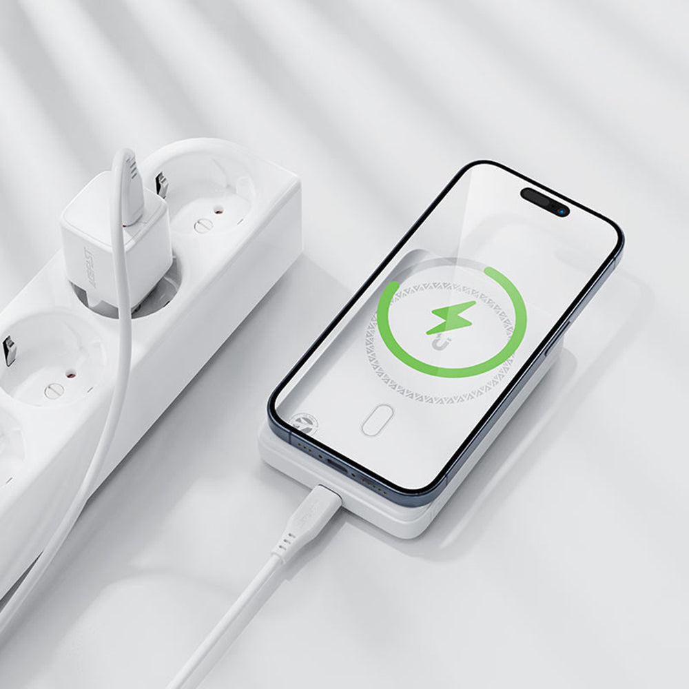 Draadloze Externe Batterij Acefast M26, 10000mAh, 20W, PD + FQI, 1 x QI - 1 x USB-C, Wit