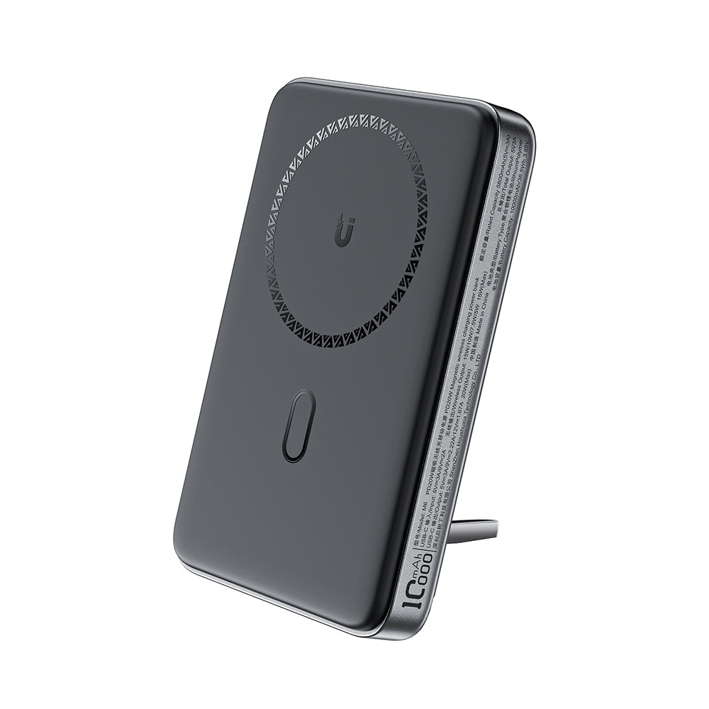 Draadloze Externe Batterij Acefast M6, 10000mAh, 20W, PD + FQI, 1 x QI - 1 x USB-C, Zwart