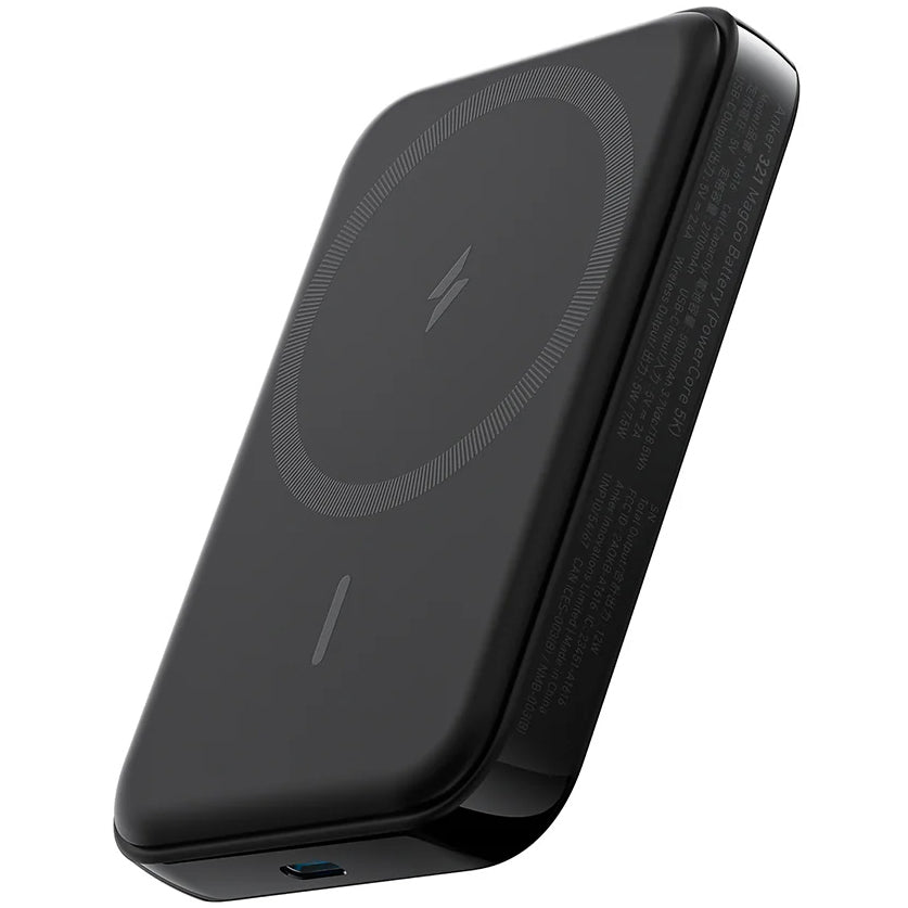 Anker 321 MagGo Draadloze Externe Batterij, 5000mAh, 7.5W, 1 x IQ, Zwart A1616G11