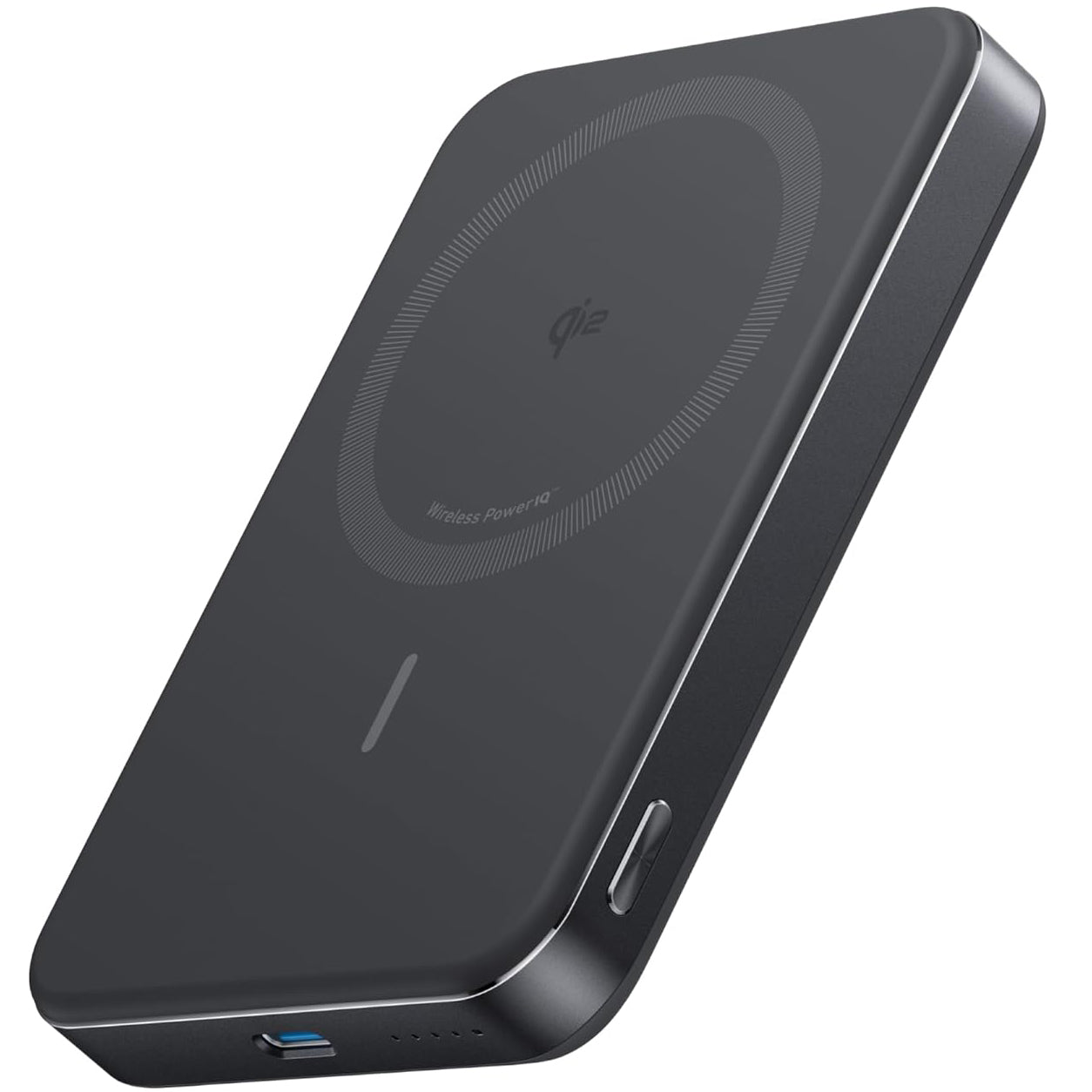 Anker MagGo Slim Draadloze Externe Batterij, 10000mAh, 30W, PD + FQI, 1 x QI - 1 x USB-C, Zwart A1664H11