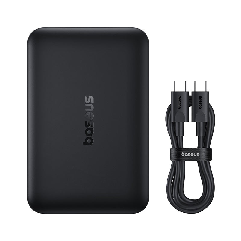 Draadloze externe batterij Baseus EnerFill FM11, 10000mAh, 30W, PD + FQI, 1 x QI - 1 x USB-C, Zwart