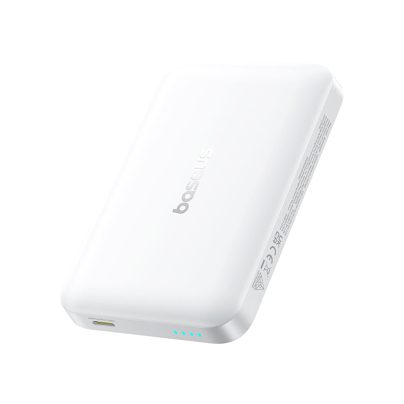 Draadloze Externe Batterij Baseus EnerFill FM11, 10000mAh, 30W, PD + FQI, 1 x QI - 1 x USB-C, Wit