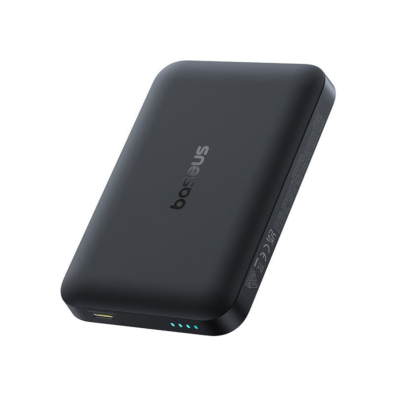 Draadloze externe batterij Baseus EnerFill FM11, 10000mAh, 30W, PD + FQI, 1 x QI - 1 x USB-C, Zwart