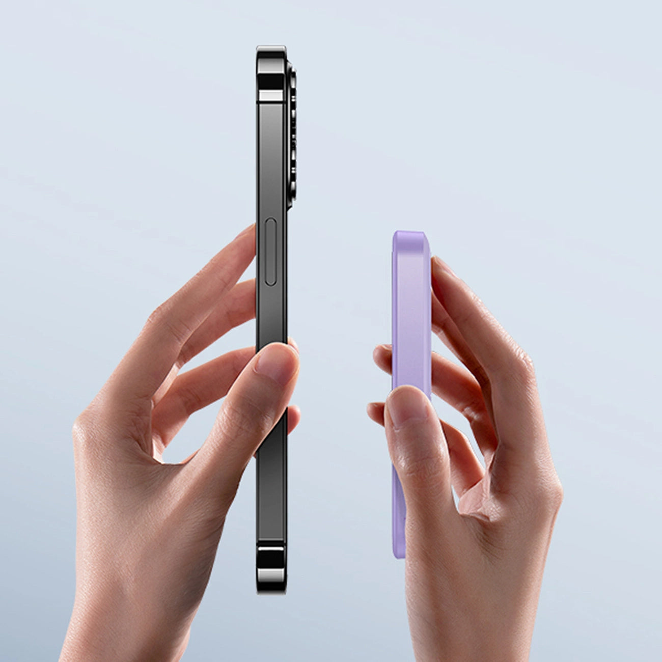 Externe Draadloze Batterij Baseus Magnetic Mini, 5000mAh, 20W, PD + FQI, 1 x QI - 1 x USB-C, Paars P10022107513