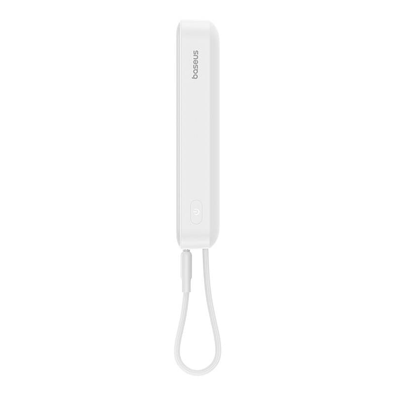 Externe Draadloze Batterij Baseus Magnetic Mini, 10000mAh, 20W, PD + FQI, 1 x Lightning - 1 x QI - 1 x USB-C, Wit P10022109223-00