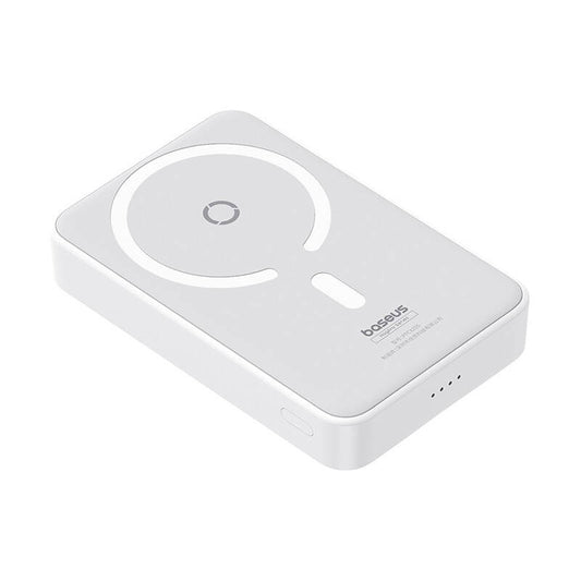 Externe Draadloze Batterij Baseus MagPro PPCXZ05, 5000mAh, 20W, PD + FQI, 1 x QI - 1 x USB-C, Wit P10064101223-00
