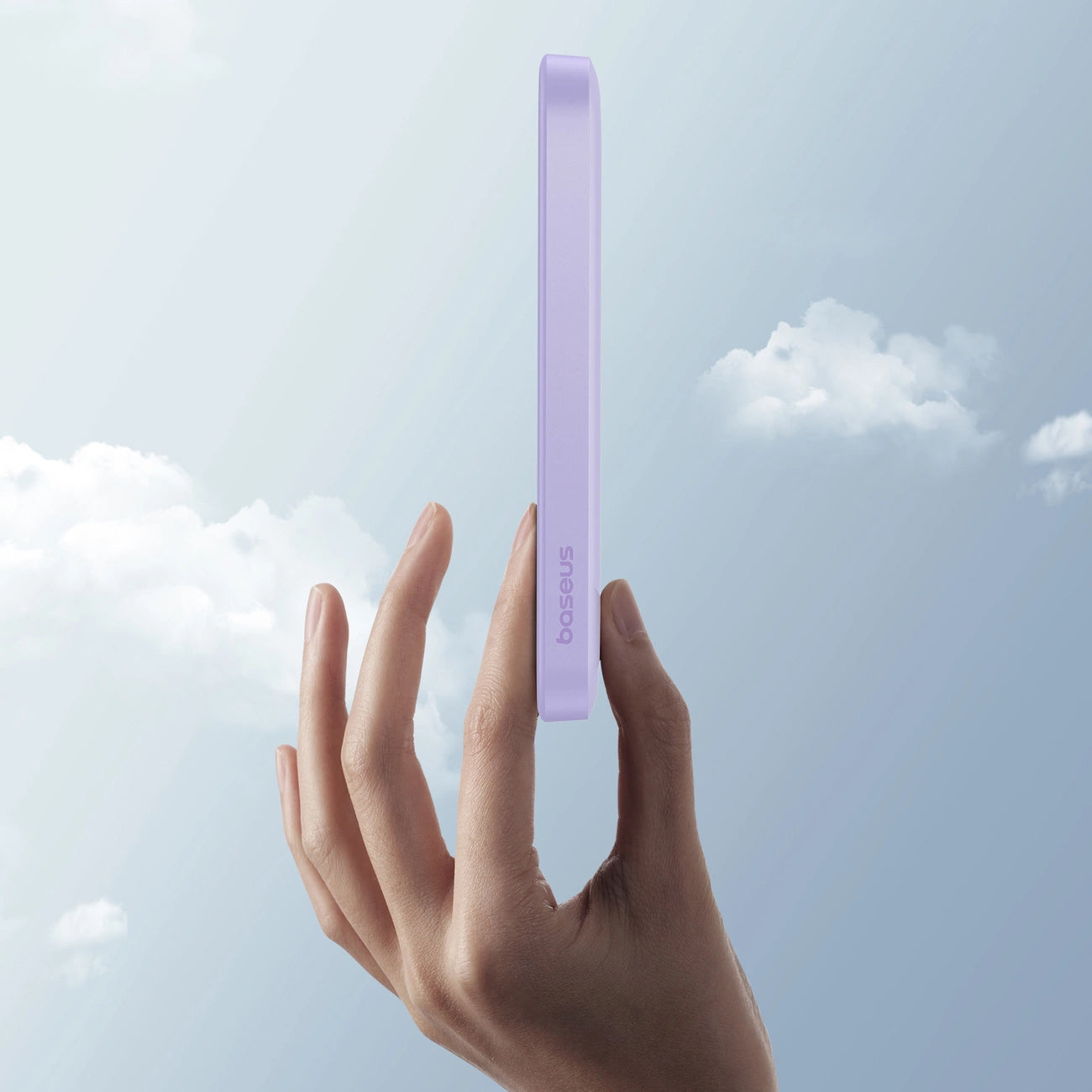 Externe Draadloze Batterij Baseus Magnetic Mini, 5000mAh, 20W, PD + FQI, 1 x QI - 1 x USB-C, Paars P10022107513