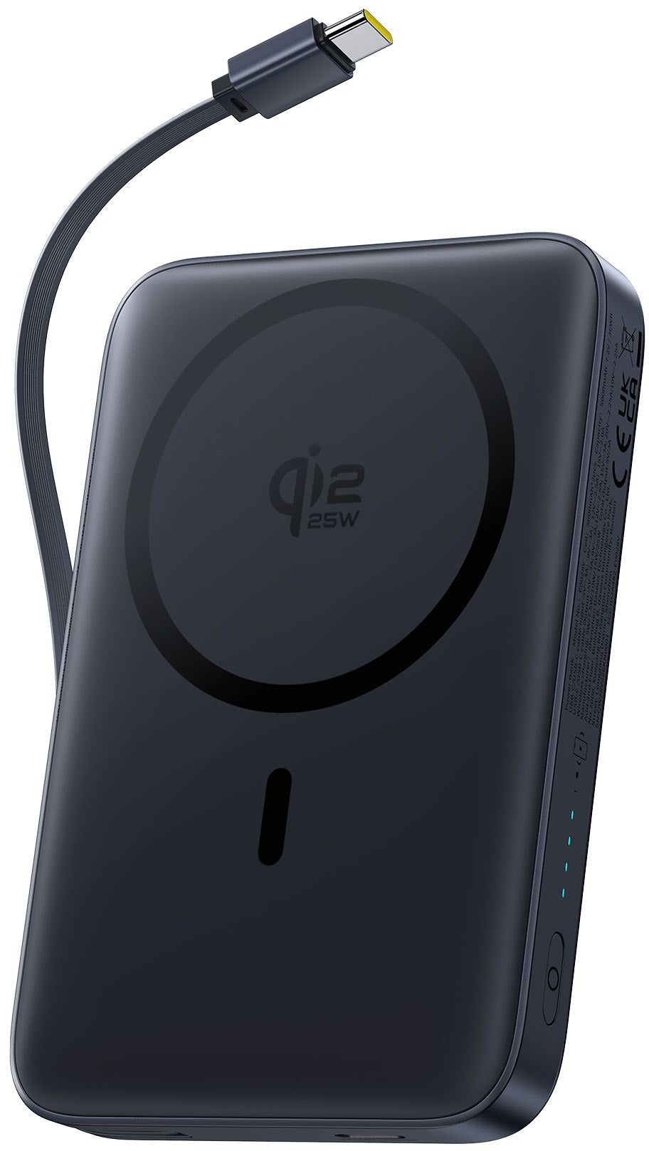 Draadloze Externe Batterij Baseus PicoGo AM61, 10000mAh, 45W, PD + FQI, 1 x QI - 2 x USB-C, Zwart E0028V00