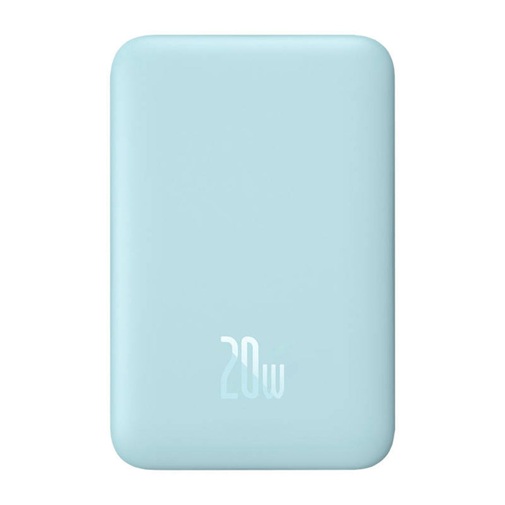 Draadloze Externe Batterij Baseus Magnetic Mini, 10000mAh, 20W, PD + FQI, 1 x QI - 1 x USB-C, Blauw PPCX110103