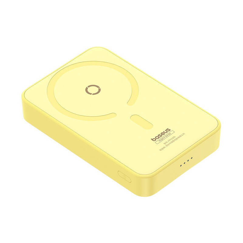 Draadloze Externe Batterij Baseus MagPro PPCXZ05, 5000mAh, 20W, PD + FQI, 1 x QI - 1 x USB-C, Geel P10064101Y23-00