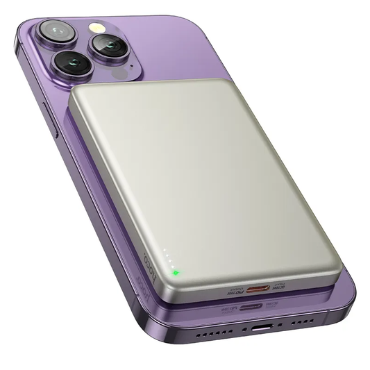 Draadloze Externe Batterij HOCO Q26, 5000mAh, 20W, PD + FQI, 1 x QI - 1 x USB-C, Oranje