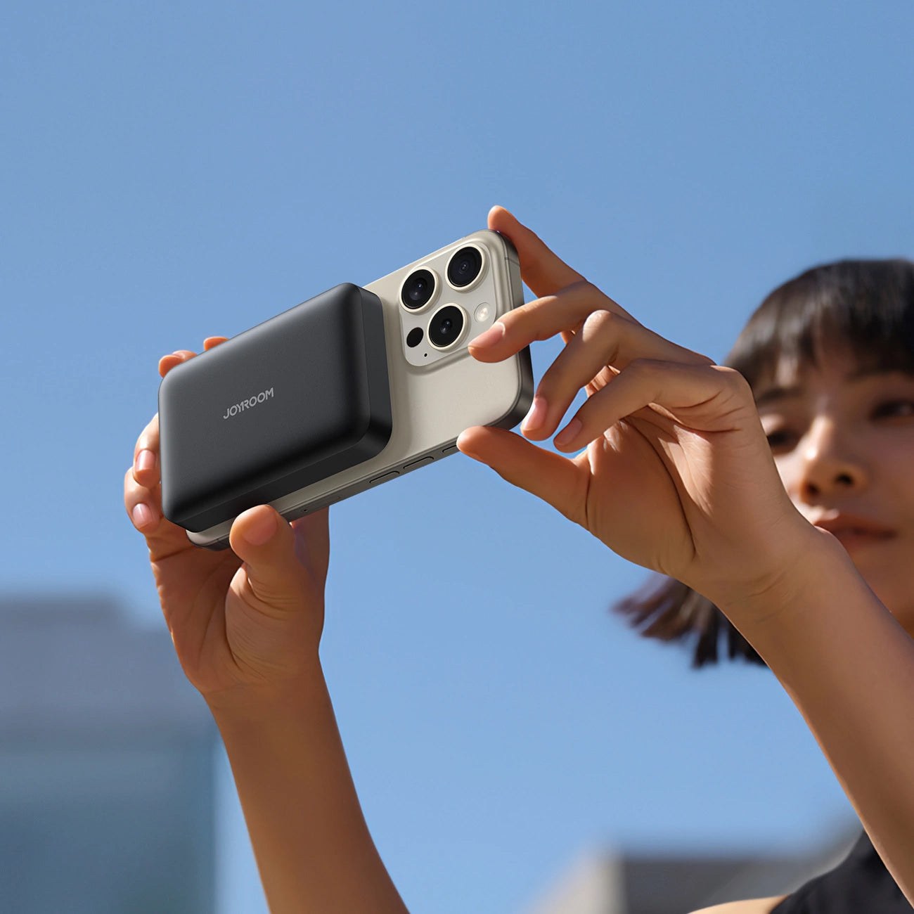 Draadloze Externe Batterij Joyroom JR-W020, 10000mAh, 20W, QC + PD + FQI, 1 x QI - 1 x USB-A - 1 x USB-C, Zwart