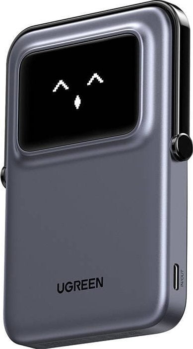 Draadloze Externe Batterij UGREEN PB571 Uno, 5000mAh, 20W, PD + FQI, 1 x QI - 1 x USB-C, Gri