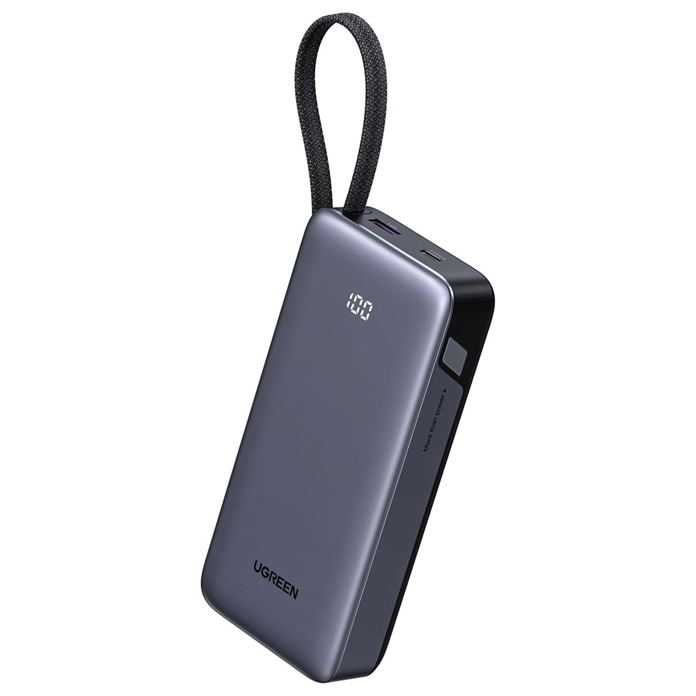 Externe Batterij UGREEN PB536 (55988B), 20000mAh, 45W, QC + PD, 1 x USB-A - 2 x USB-C, Gri