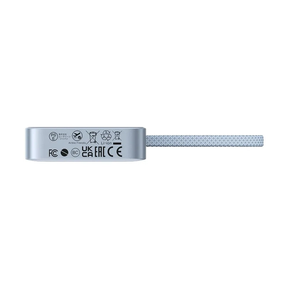 Draadloze Externe Batterij UGREEN MagFlow PB773 (65958B), 10000mAh, 25W, PD + FQI, 1 x QI - 2 x USB-C, Blauw