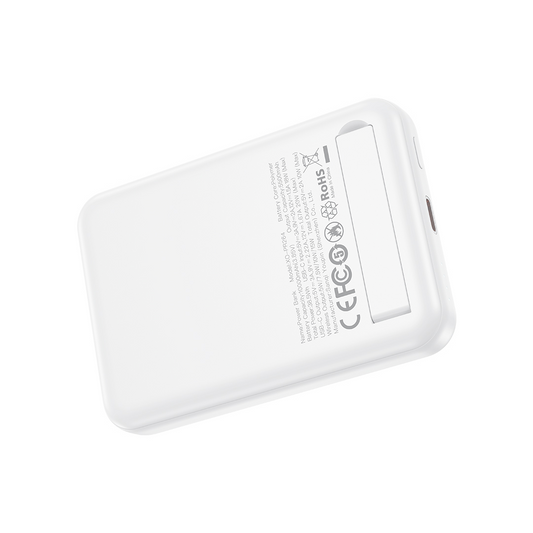 Draadloze Externe Batterij XO Design PR264, 10000mAh, 20W, PD + FQI, 1 x USB-C, Wit