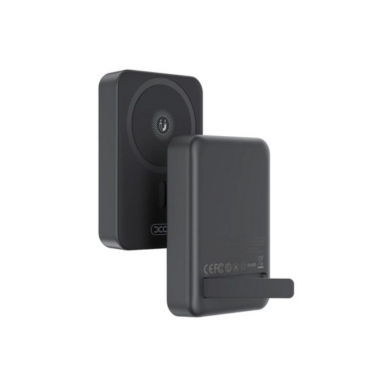 Draadloze Externe Batterij XO Design PR231, 10000mAh, 20W, PD + FQI, 1 x QI - 1 x USB-C, Zwart, Herverpakt