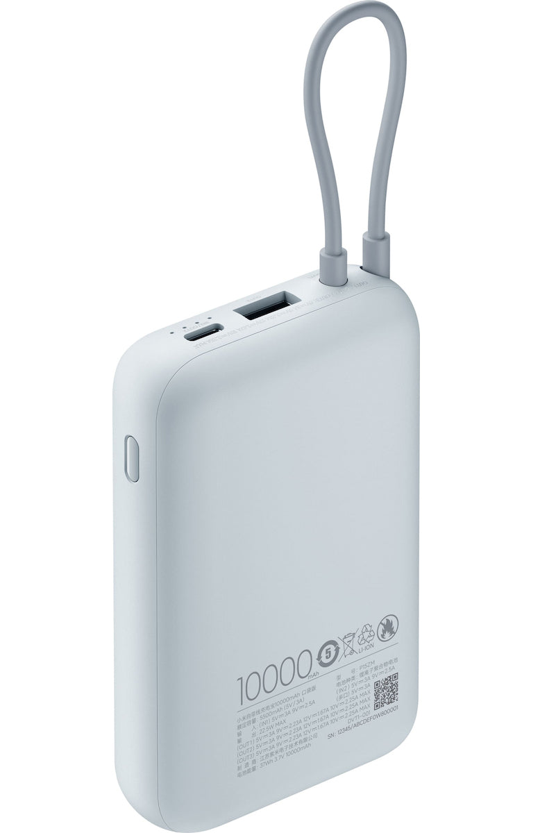 Externe Batterij Xiaomi Pocket Edition Pro, 10000mAh, 33W, QC + PD, 1 x USB-A - 1 x USB-C, Blauw BHR9073GL