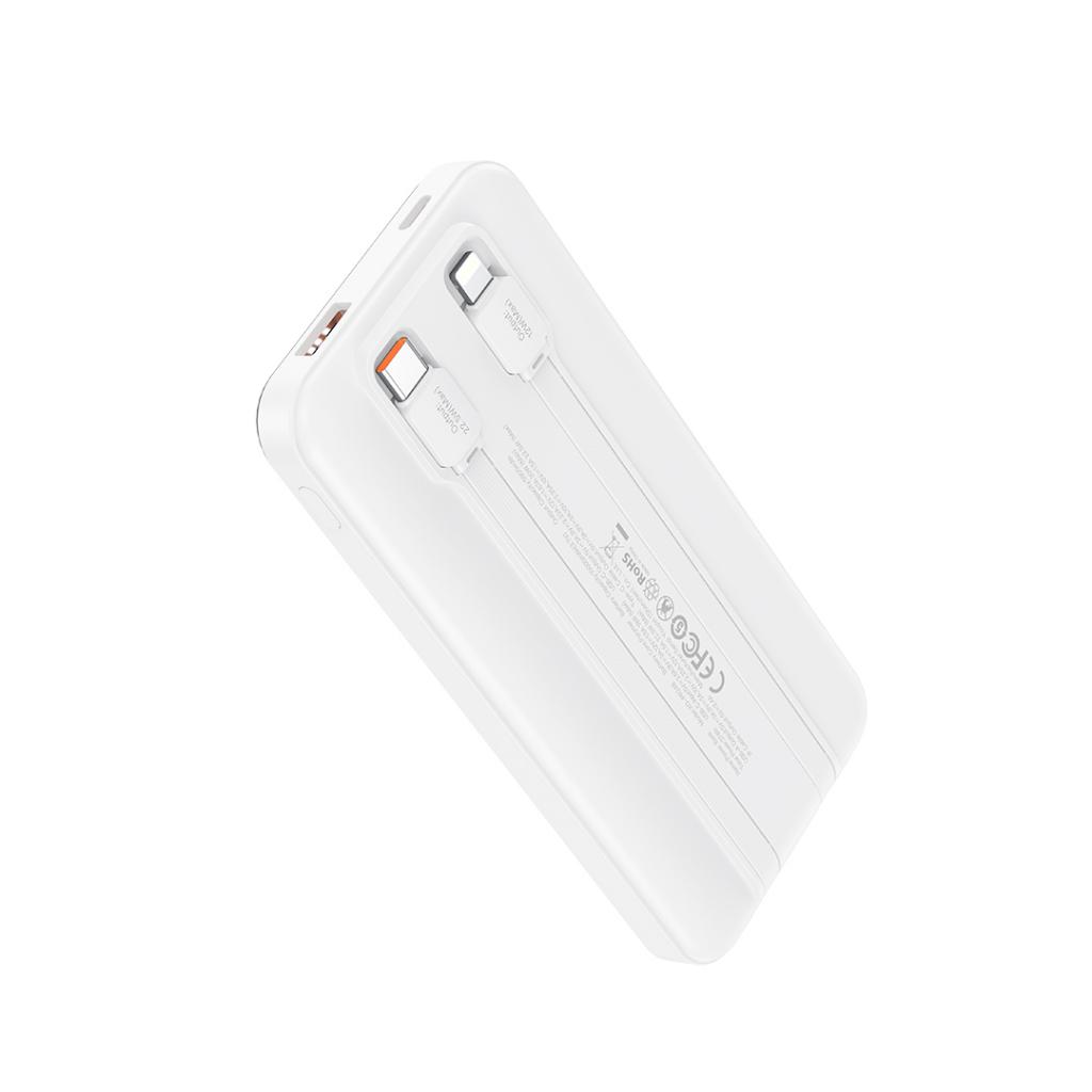 Externe Batterij XO Design PR248, 10000mAh, 22.5W, QC + PD, 1 x Lightning - 1 x USB-A - 2 x USB-C, Wit