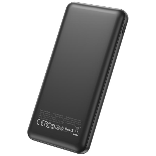 Externe Batterij XO Design PB312, 10000mAh, 10W, 2 x USB-A, Zwart