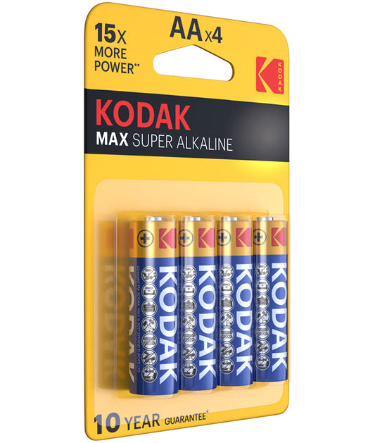 Kodak Max Super batterij, AA / LR6, set van 4 stuks