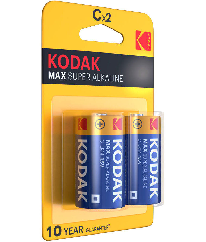 Kodak Max Super Alkaline batterij, LR14, set van 2 stuks