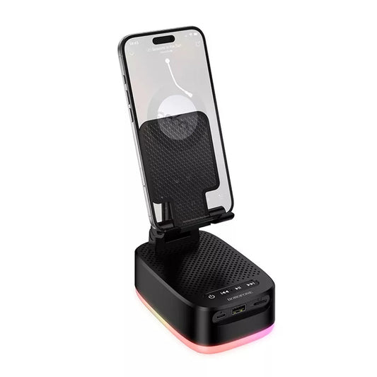 Bluetooth-luidspreker Borofone BR200 Marea 2in1, 5W, TWS, RGB, Zwart