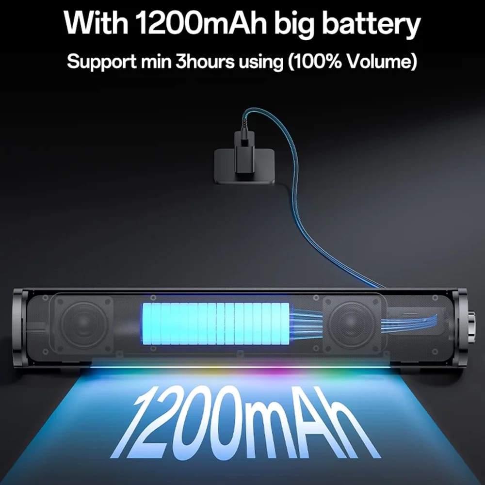 Bluetooth-luidspreker Yesido YSW27, 10W, RGB, Zwart