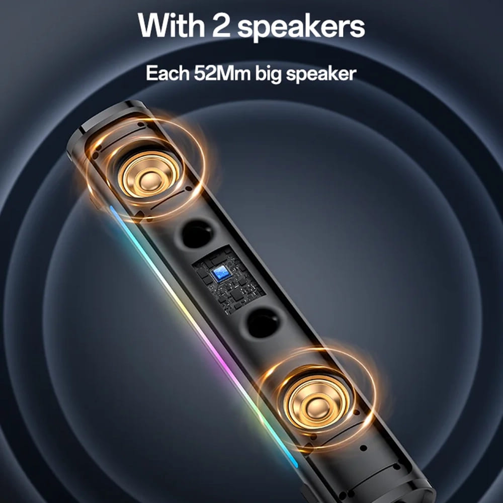 Bluetooth-luidspreker Yesido YSW27, 10W, RGB, Zwart