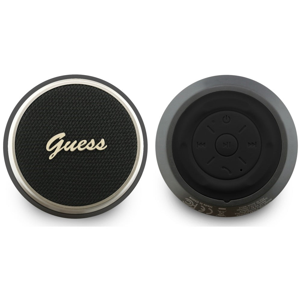 Draagbare Bluetooth Speaker Guess Script Metal Logo, 5W, TWS, Zwart