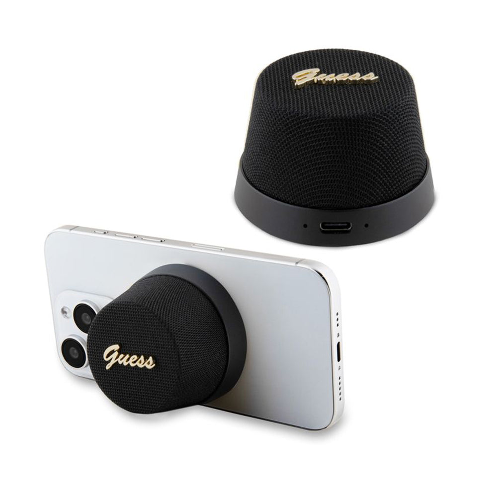 Draagbare Bluetooth Speaker Guess Stand Magnetic Script Metal, 3W, Zwart