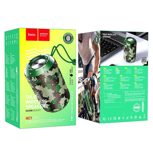Draagbare Bluetooth Speaker HOCO HC1, 5W, TWS, Waterdicht, Camouflage