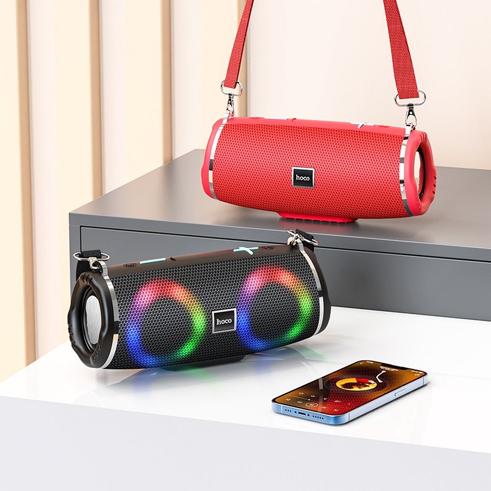 Draagbare Bluetooth Speaker HOCO HC12, 10W, RGB, Waterdicht, Zwart