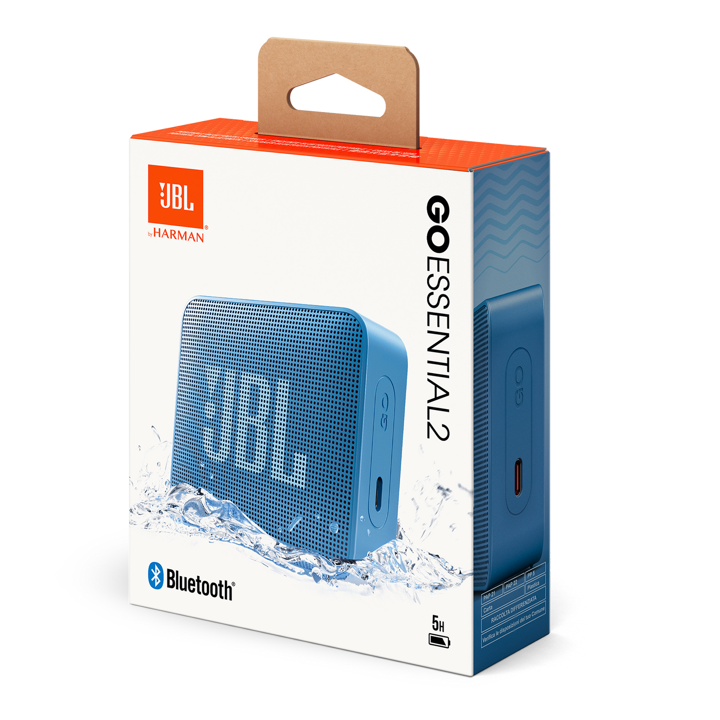 Draagbare Bluetooth Speaker JBL Go Essential 2, 3.1W, Pro Sound, Waterdicht, Blauw JBLGOES2BLUCN