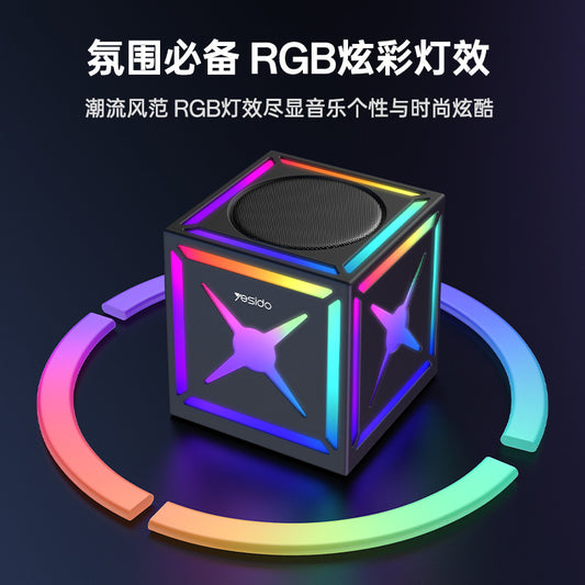 Bluetooth-luidspreker Yesido YSW34, 8W, RGB, Zwart