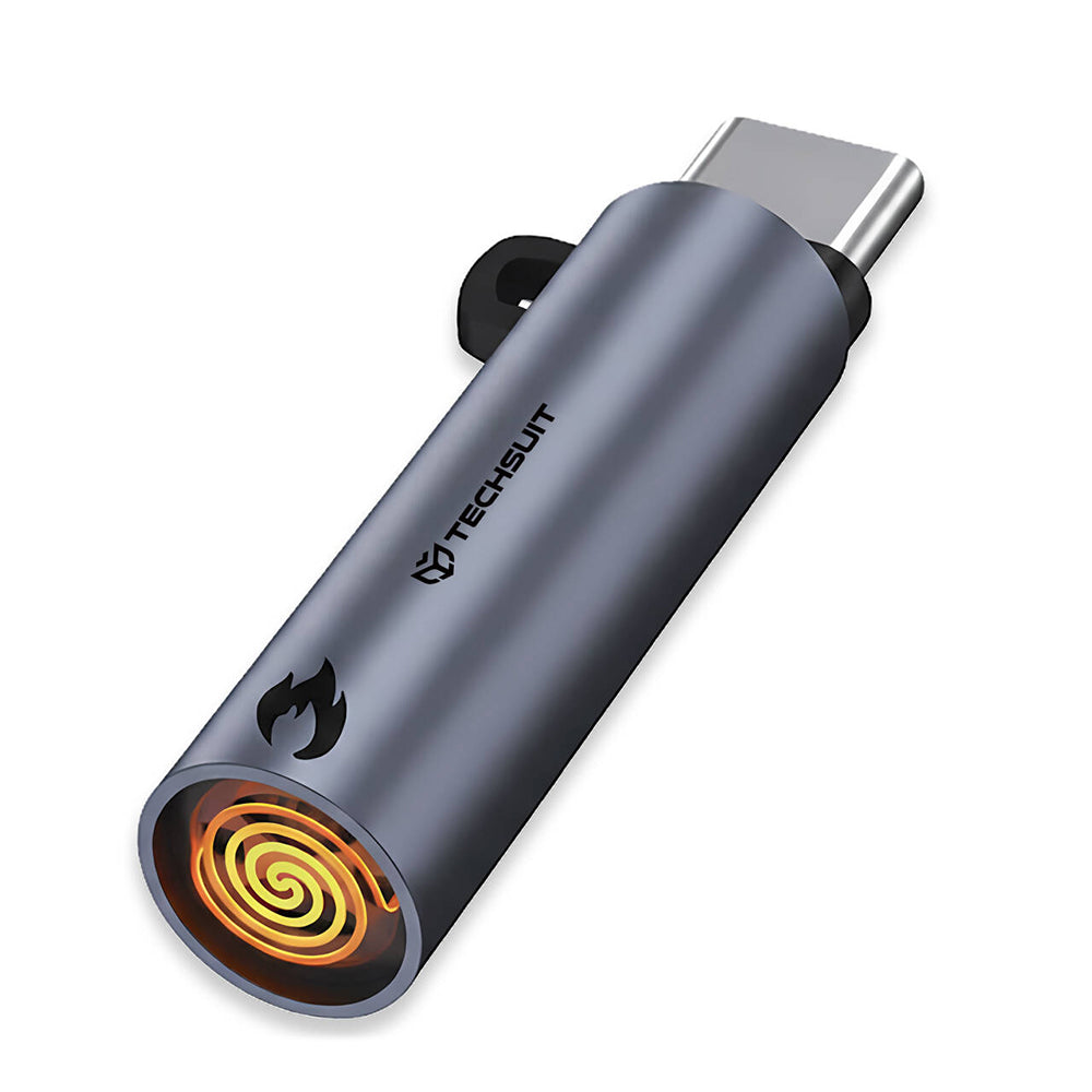 Techsuit SmokeX ML1 Elektrische Aansteker, USB-C, Grijs