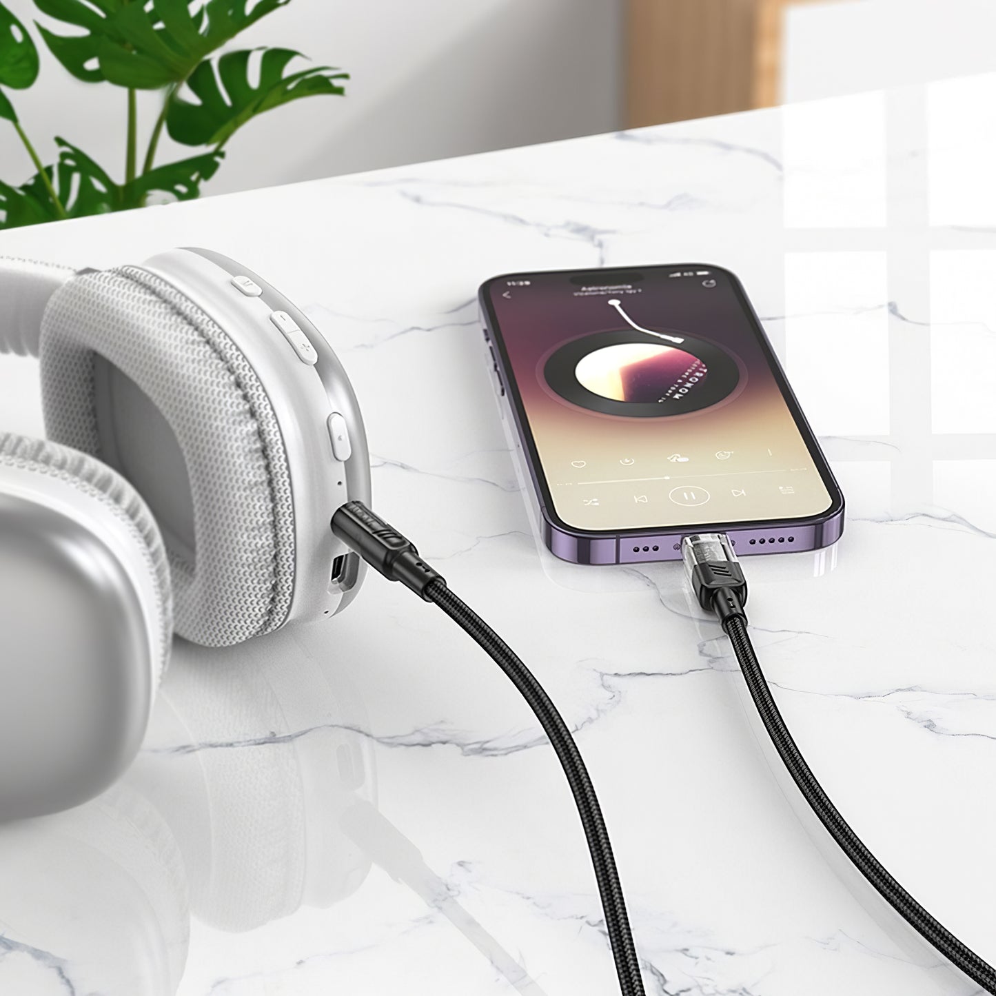 Audio Kabel Lightning - 3.5mm HOCO UPA27, 1.2m, Zwart