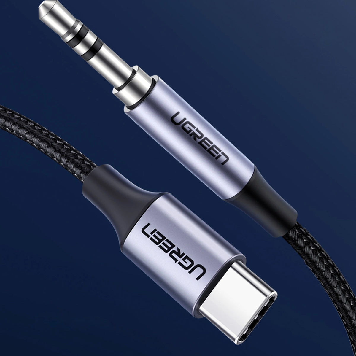 Audio Kabel USB-C - 3.5mm UGREEN AV143, 1m, Gri