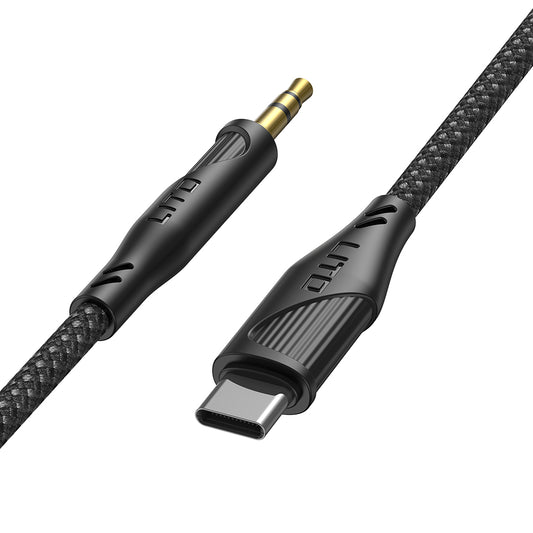 Audio Kabel USB-C - 3.5mm Lito LA02, 1m, Zwart