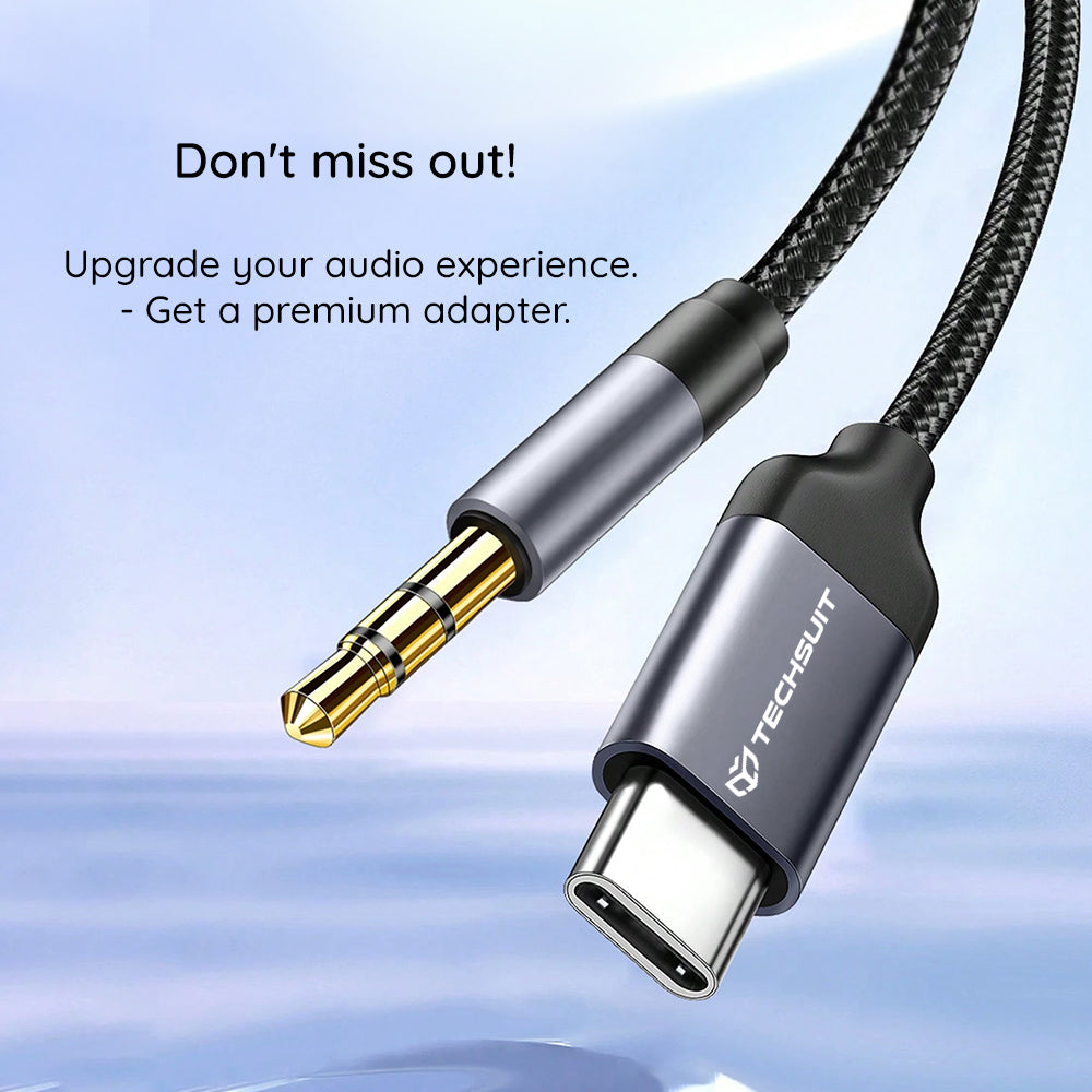 Audio Kabel USB-C - 3.5mm Techsuit AC11 FuseXound, 0.5m, Gri