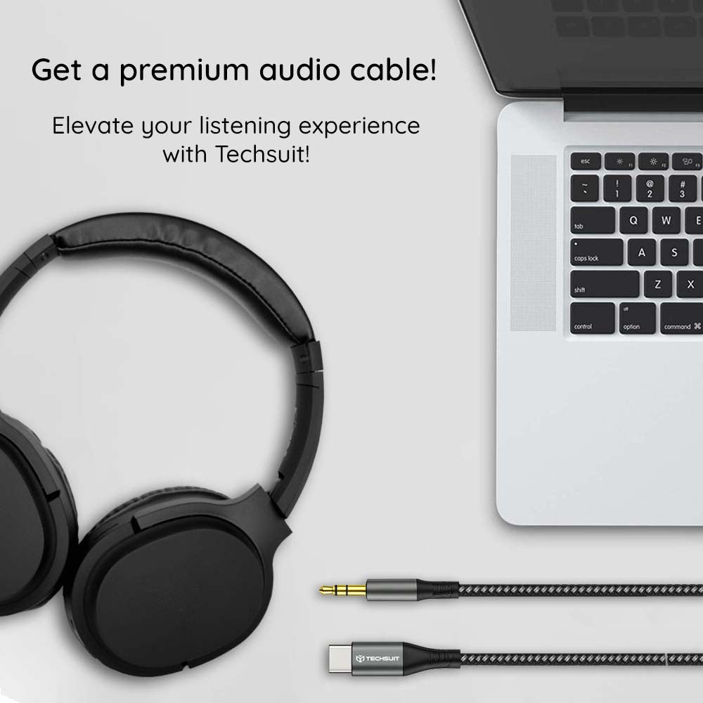 Audio Kabel USB-C - 3.5mm Techsuit AC16 NexaSound, 1m, Gri